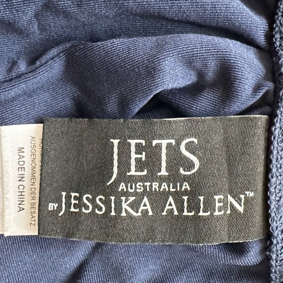 Jets by Jessika Allen Women’s One Piece Wrap Bathing Suit in Navy Size 8 - Picture 4 of 5